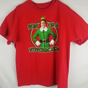Elf The Movie Mens Son Of A Nut Cracker T-shirt XL